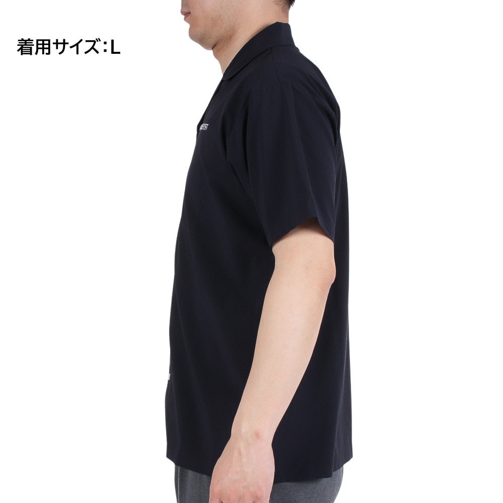 デサント（DESCENTE）（メンズ）半袖シャツ メンズ SEERSUCKER オープンカラーシャツ DMMVJA65 NV