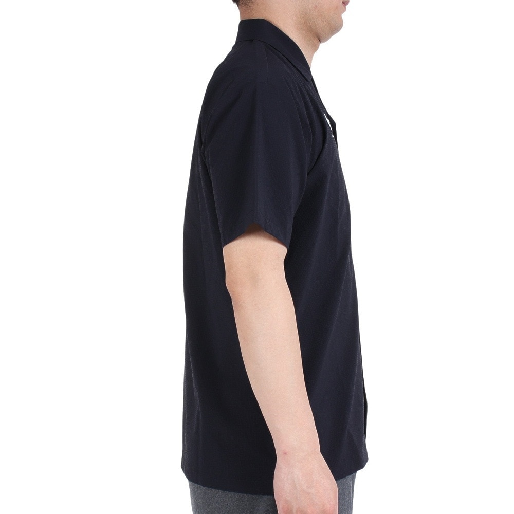 デサント（DESCENTE）（メンズ）半袖シャツ メンズ SEERSUCKER オープンカラーシャツ DMMVJA65 NV