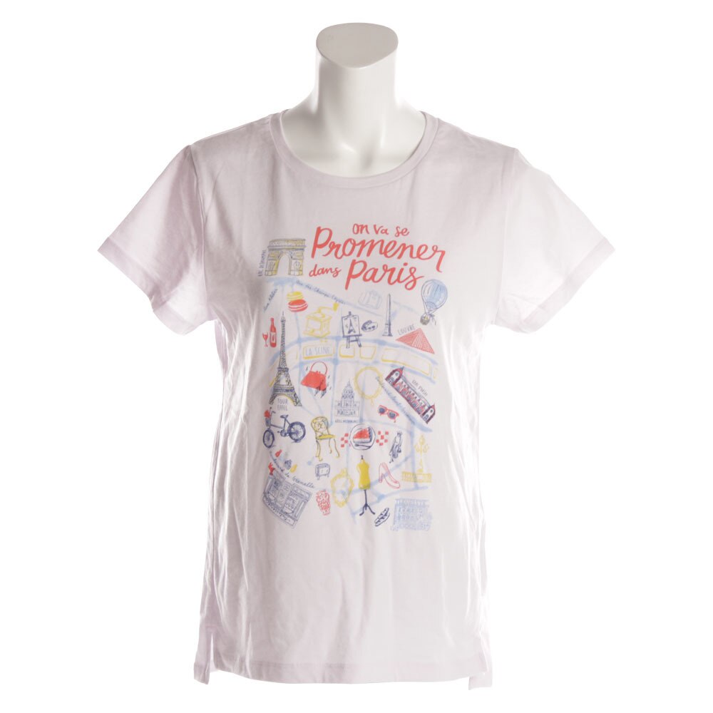  【多少の傷汚れありの為大奉仕】Tシャツ レディース 半袖 プリント PARIS HU18SCD864504LVD