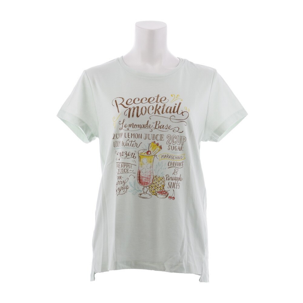  【多少の傷汚れありの為大奉仕】Tシャツ レディース 半袖 GRAPHIC DRINK HU18SCD864505MNT