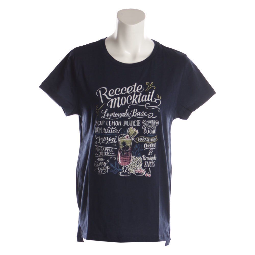  【多少の傷汚れありの為大奉仕】Tシャツ レディース 半袖 プリント DRINK HU18SCD864505NVY