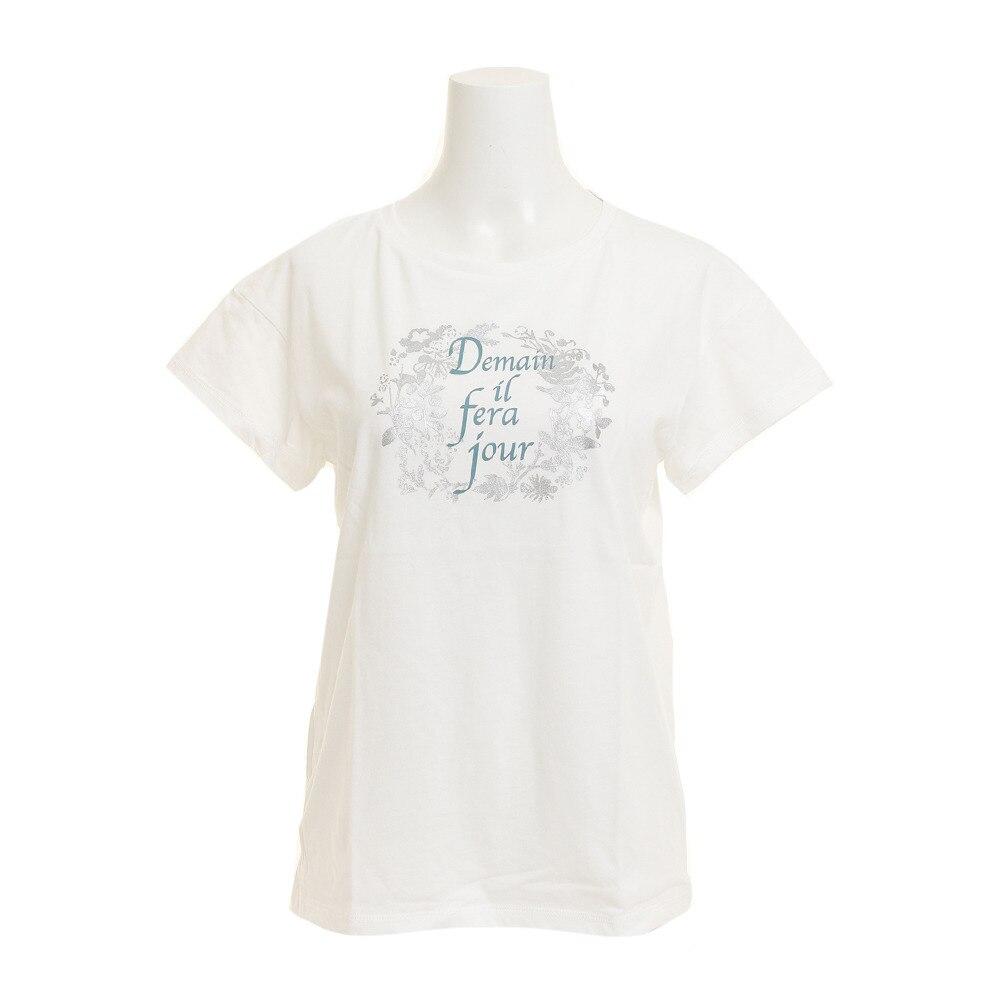  【多少の傷汚れありの為大奉仕】Tシャツ レディース 半袖 T/C DROP SHOULDER HU18SCD864412WHT