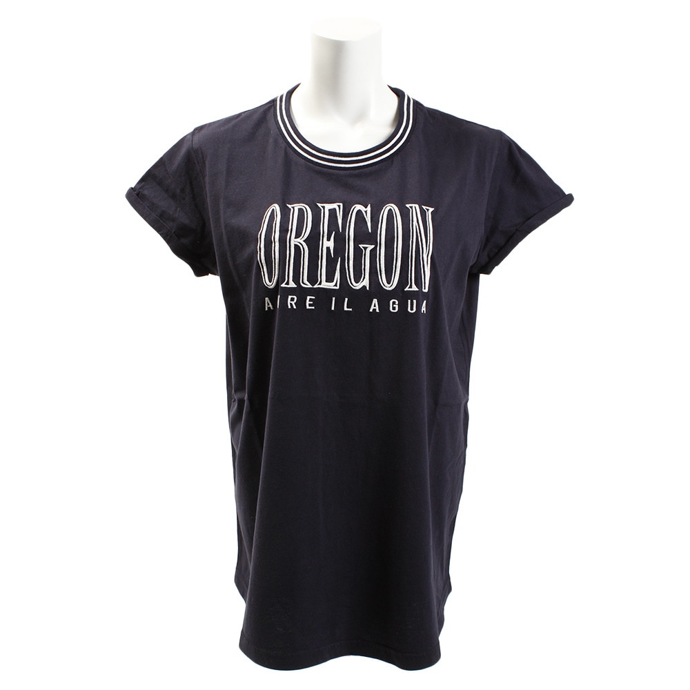  Tシャツ レディース 半袖 リブネック 864EK8UK5821NVY