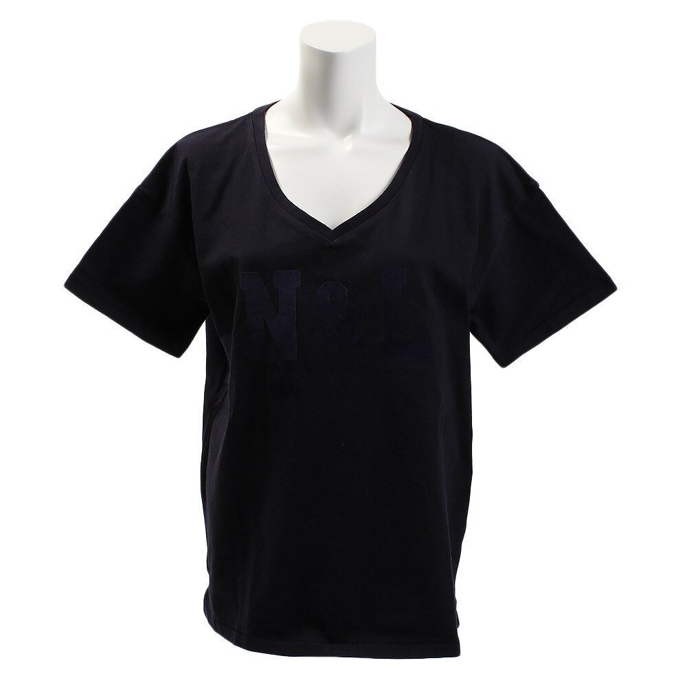  【多少の傷汚れありの為大奉仕】Tシャツ レディース 半袖 Vネック 864EK8UK5825NVY