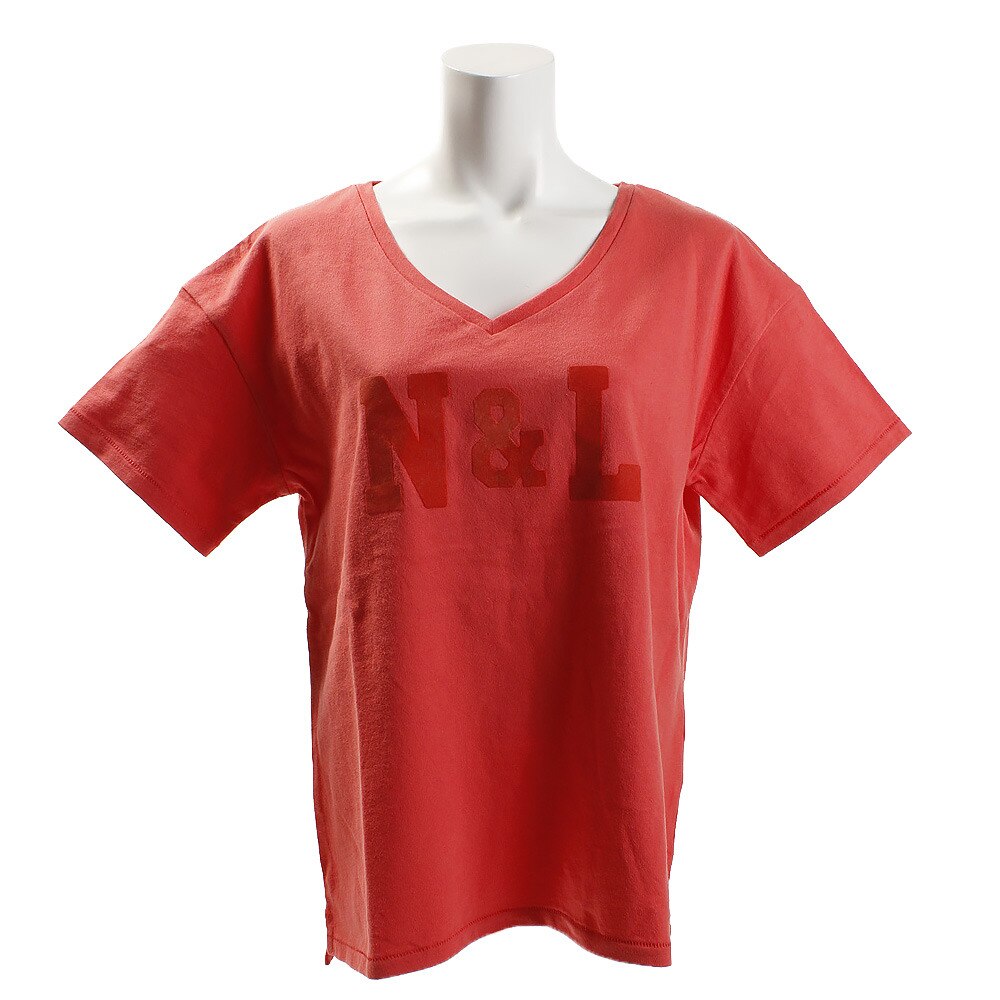  【多少の傷汚れありの為大奉仕】Tシャツ レディース 半袖 Vネック N&L 864EK8UK5825PNK オンライン価格