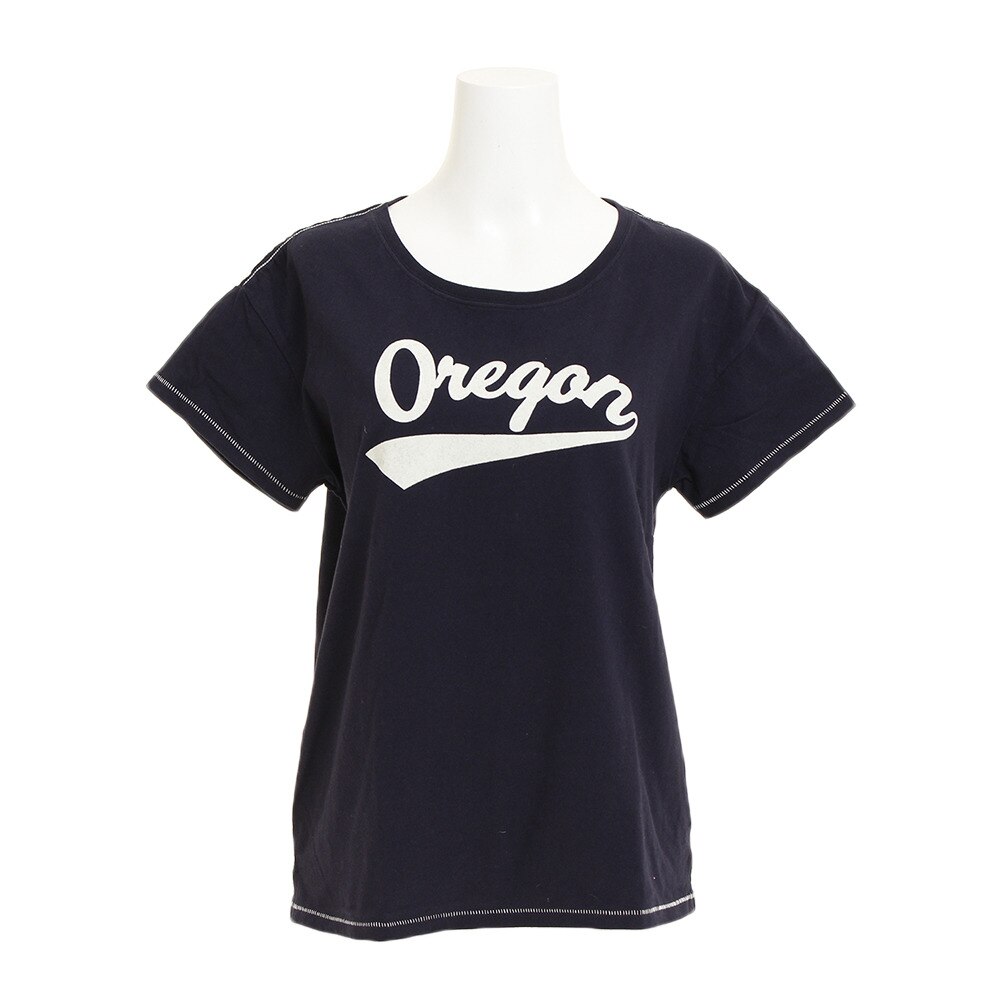  【多少の傷汚れありの為大奉仕】Tシャツ レディース 半袖 C-NECK oregon 864EK8UK5826NVY オンライン価格