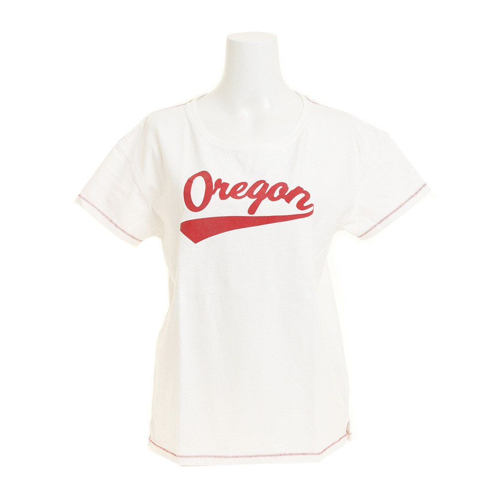  【多少の傷汚れありの為大奉仕】Tシャツ レディース 半袖 C-NECK oregon 864EK8UK5826WHT オンライン価格