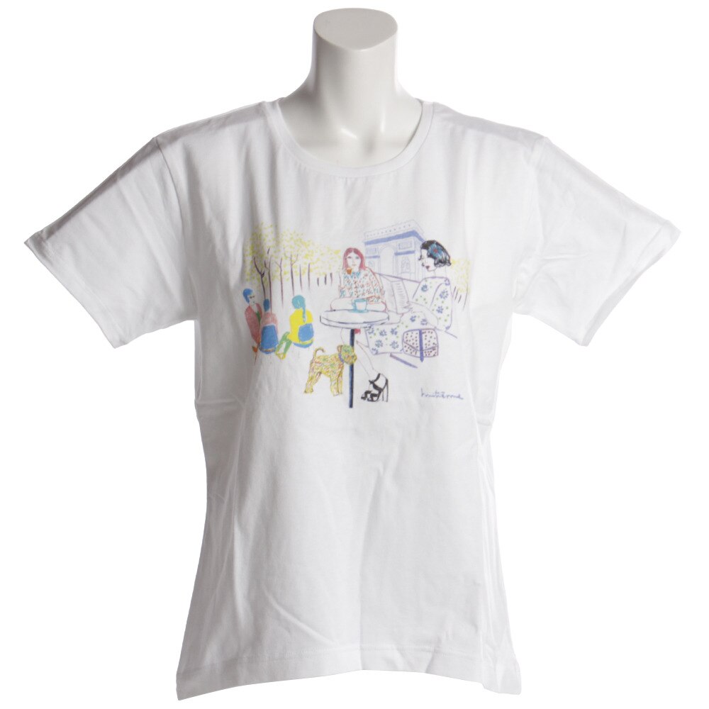  【多少の傷汚れありの為大奉仕】Tシャツ レディース 半袖 ORGABITS CAFE HU18SLT864511WHT