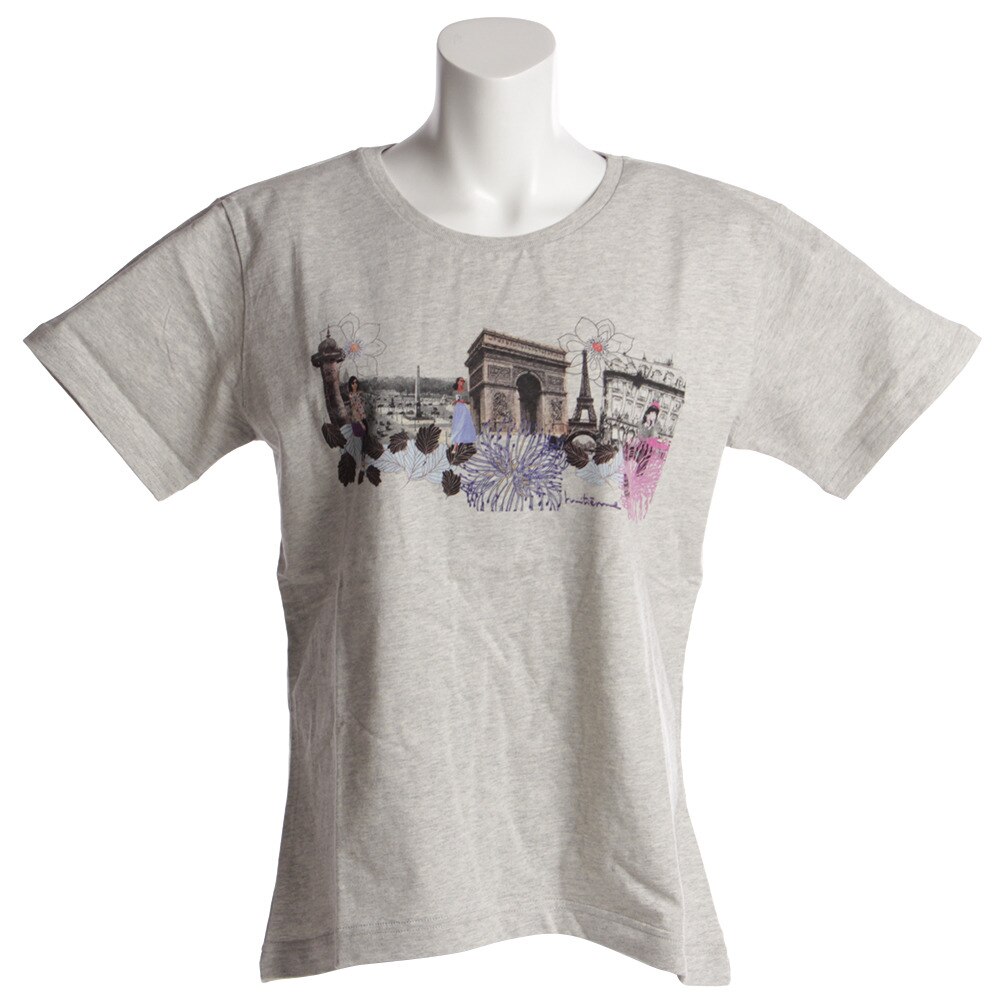  【多少の傷汚れありの為大奉仕】Tシャツ レディース 半袖 ORGABITS PARIS HU18SLT864512GRY