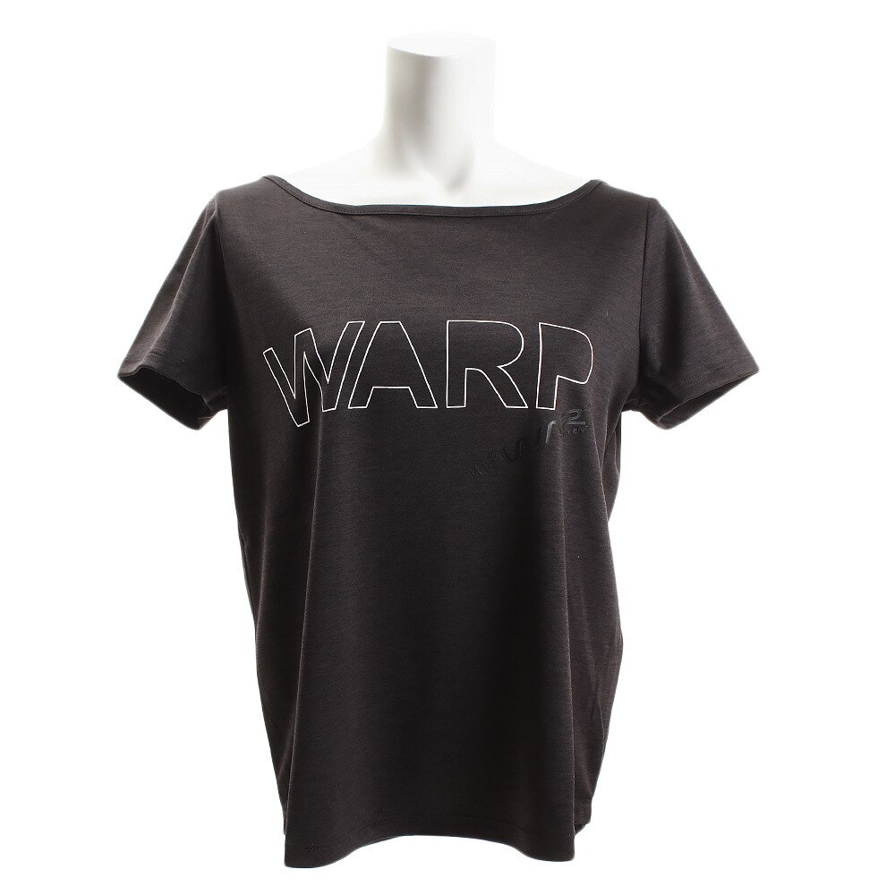  Tシャツ レディース 半袖 グラフィック WARP WB37JA51 BLK