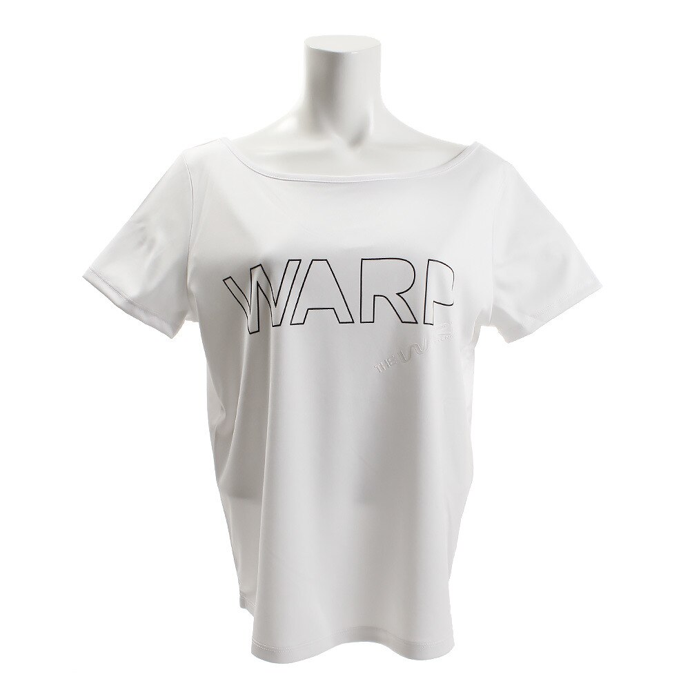  Tシャツ レディース 半袖 グラフィック WARP WB37JA51 WHT