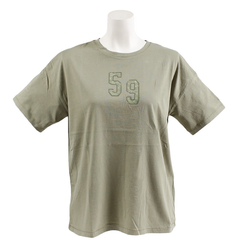  【多少の傷汚れありの為大奉仕】Tシャツ レディース 半袖 クルーネック 59 864EK9UK9432KHK オンライン価格