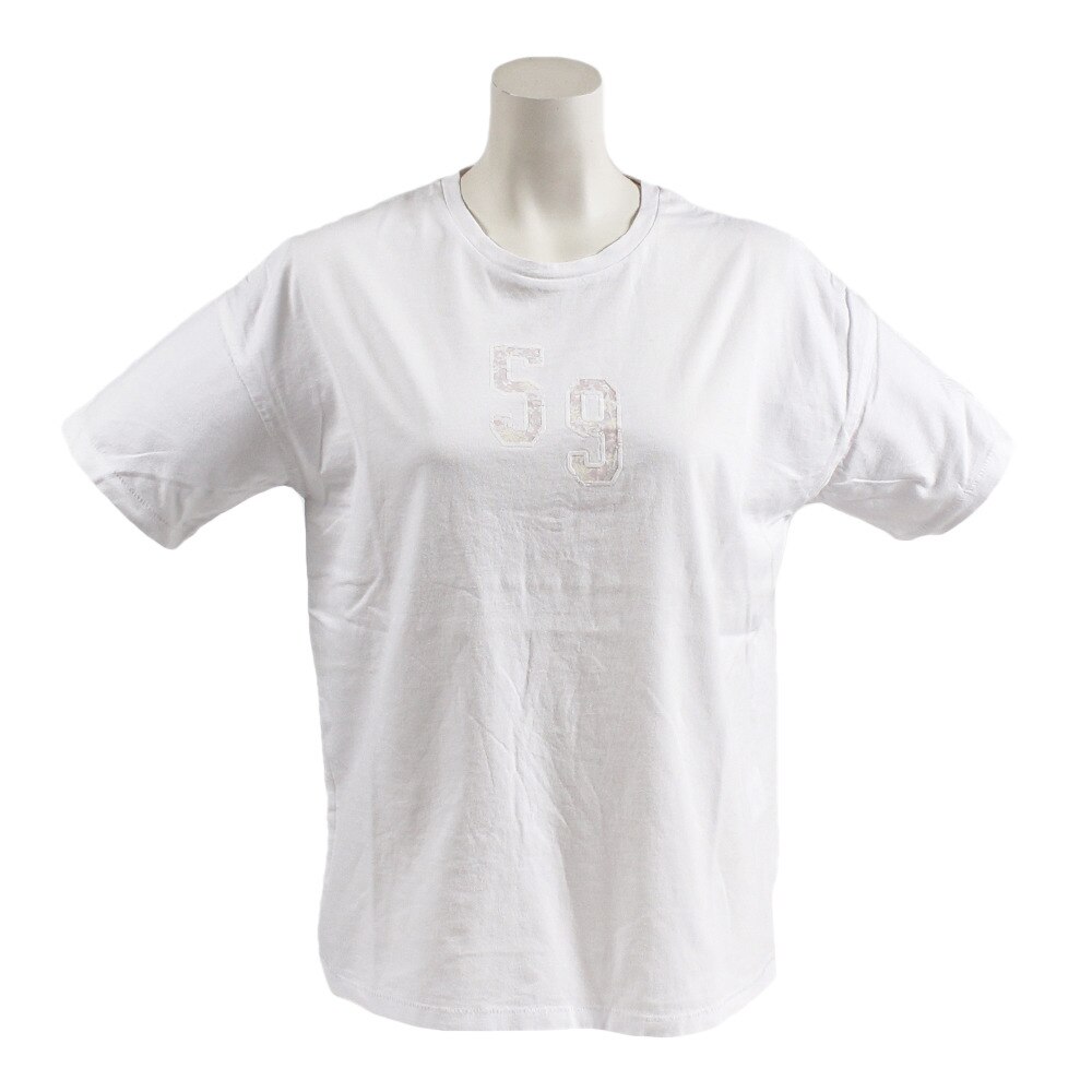  【多少の傷汚れありの為大奉仕】Tシャツ レディース 半袖 クルーネック 59 864EK9UK9432WHT オンライン価格