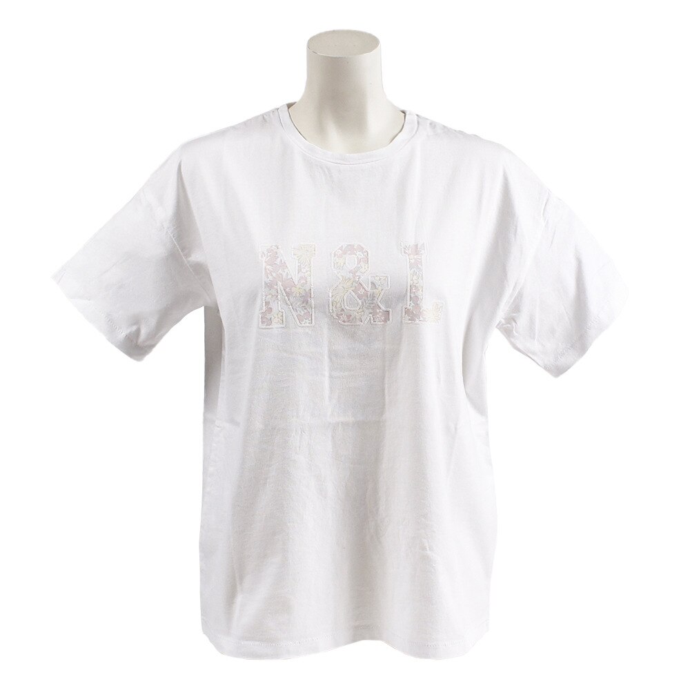  【多少の傷汚れありの為大奉仕】Tシャツ レディース 半袖 クルーネック N&L 864EK9UK9433WHT オンライン価格