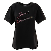 ウィッテム（HUITIEME）（レディース）Tシャツ レディース 半袖 DIAGONAL PRINT HU20SCD864422BLK