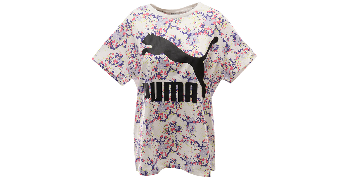 Tシャツ レディース 半袖 Aop 52 Wht プーマ スーパースポーツゼビオ