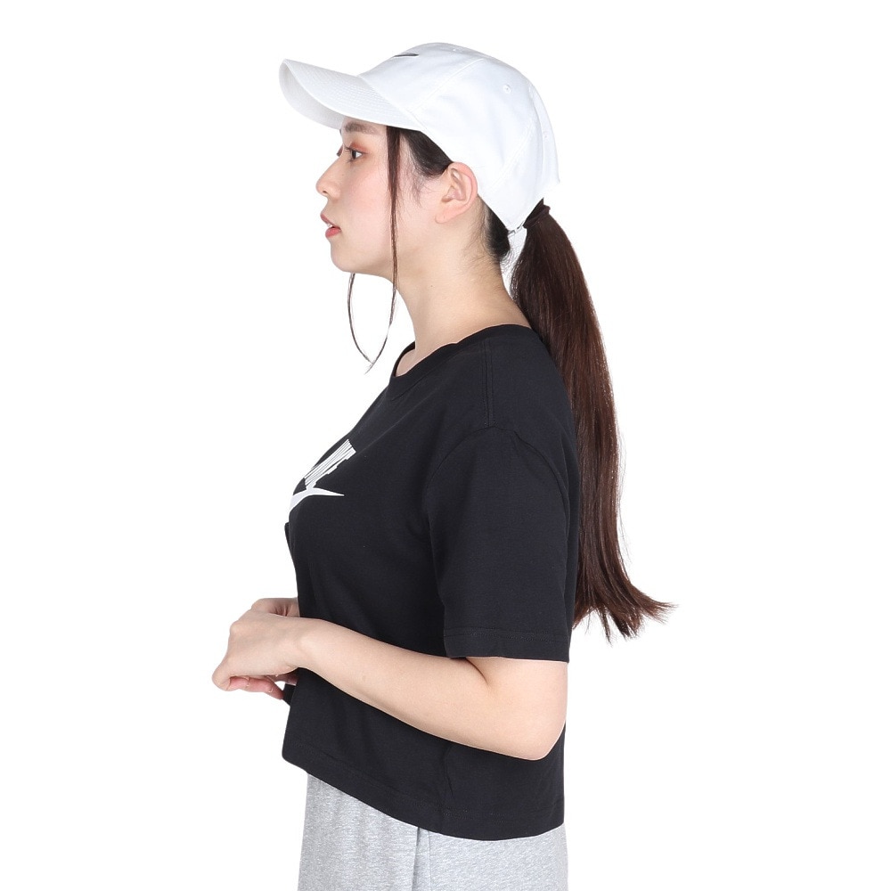 ナイキ（NIKE）（レディース）Tシャツ 半袖 エッセンシャル クロップ アイコン フレンチテリー BV6176-010