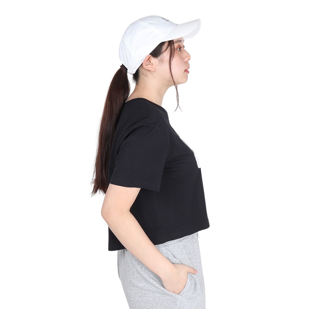 ナイキ（NIKE）（レディース）Tシャツ 半袖 エッセンシャル クロップ アイコン フレンチテリー BV6176-010