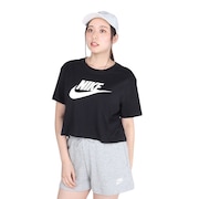 (レディース)Tシャツ 半袖 エッセンシャル クロップ アイコン フレンチテリー BV6176-010