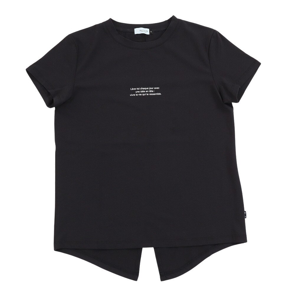  洗っても機能が続く ずっとカットUV MESSAGE 半袖Tシャツ HU21SEG864023BLK