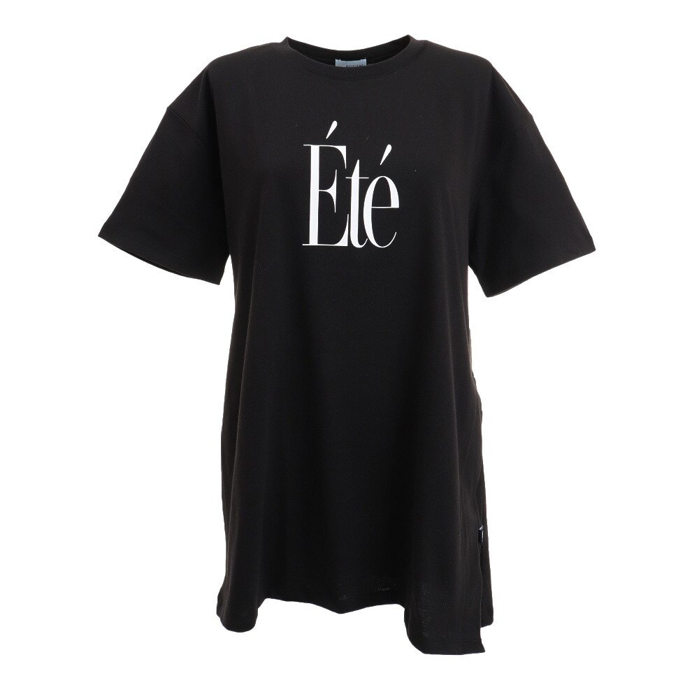  洗っても機能が続く ずっとカットUV BIG PRINT 半袖Tシャツ HU21SEG864024BLK