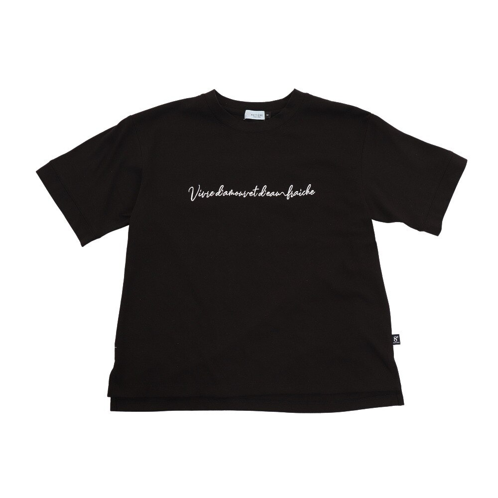  洗っても機能が続く ずっとカットUV LONG EMB 半袖Tシャツ HU21SEG864026BLK