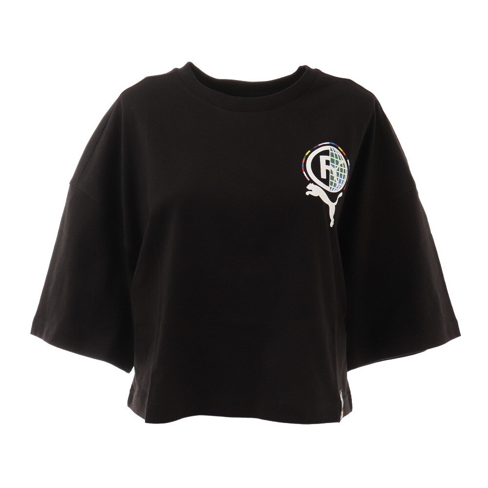  インターナショナルグラフィックTシャツ 599702 01 BLK