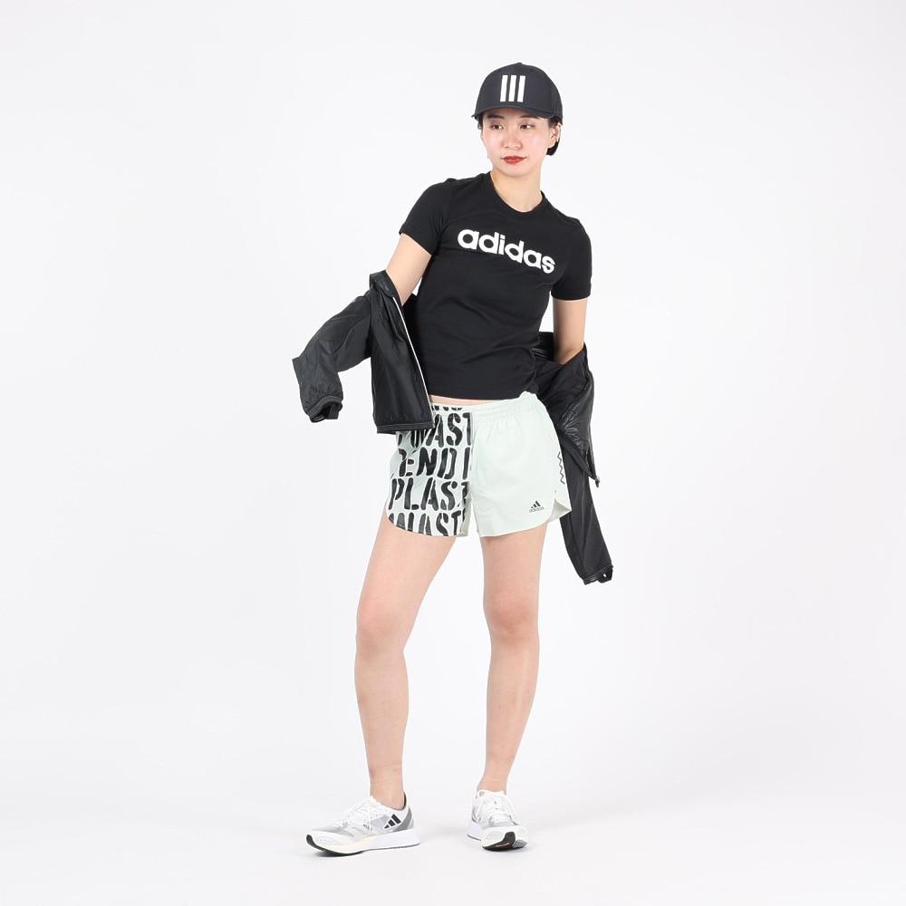 アディダス（adidas）（レディース）Tシャツ レディース 半袖 ラウンジウェア エッセンシャルズ スリム ロゴTシャツ 28869-GL0769