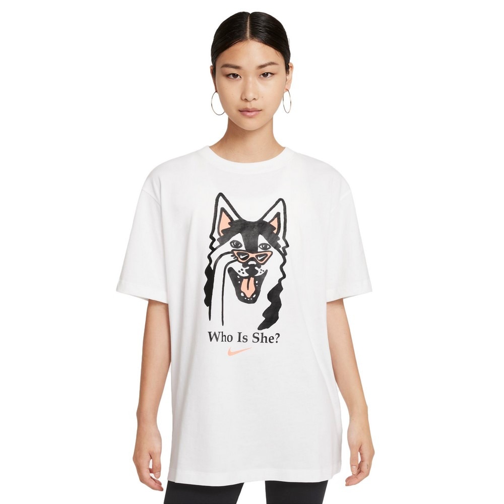 ナイキ ナイキ Nike レディース Tシャツ レディース 半袖 ボーイフレンド ドッグ ハイブリット Dj1846 100 カットソー スポーツ用品はスーパースポーツゼビオ