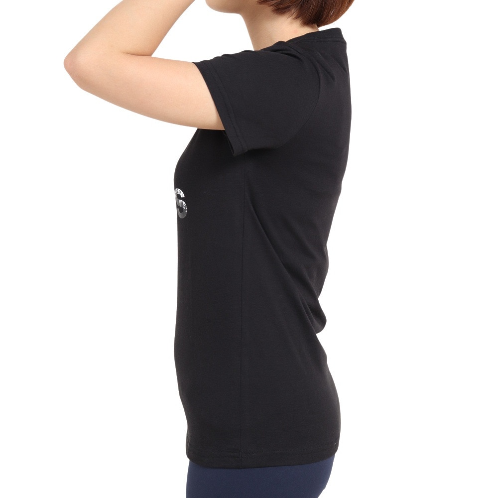 アディダス（レディース）半袖Tシャツ レディース エッセンシャルズ プリントロゴ コットン QU658-HD9328