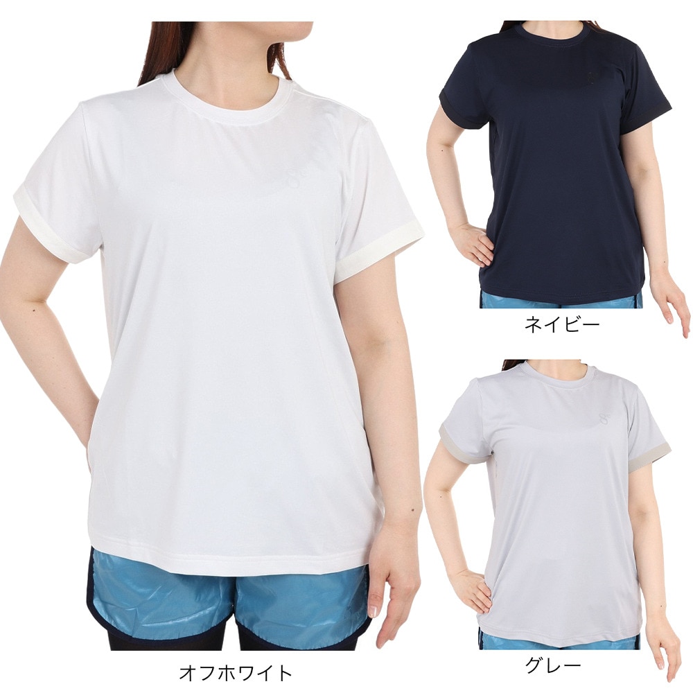 ウィッテム（HUITIEME）（レディース）半袖Tシャツ レディース Backロゴプリント 192-26443-005