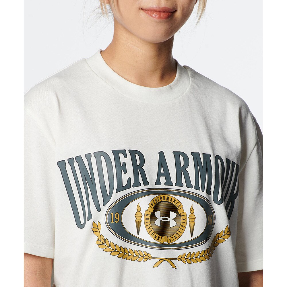 アンダーアーマー（UNDER ARMOUR）（レディース）半袖Tシャツ ヘビーウエイト ショートスリーブTシャツ 1378312 130