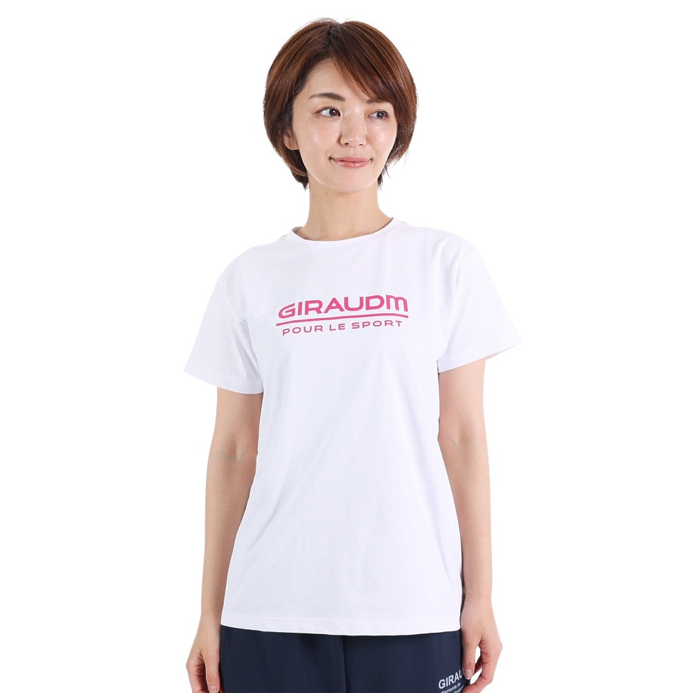ジローム（GIRAUDM）（レディース）半袖Tシャツ レディース ドライプラス jarsey CT3S0041-TR864-GRCD WHT