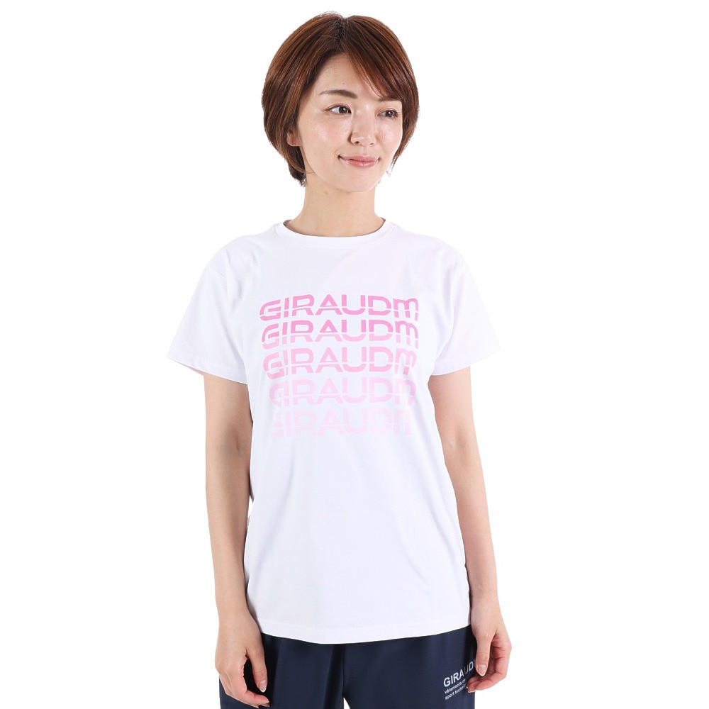 ジローム（GIRAUDM）（レディース）半袖Tシャツ レディース ドライプラス CT3S0043-TR864-GRCD WHT