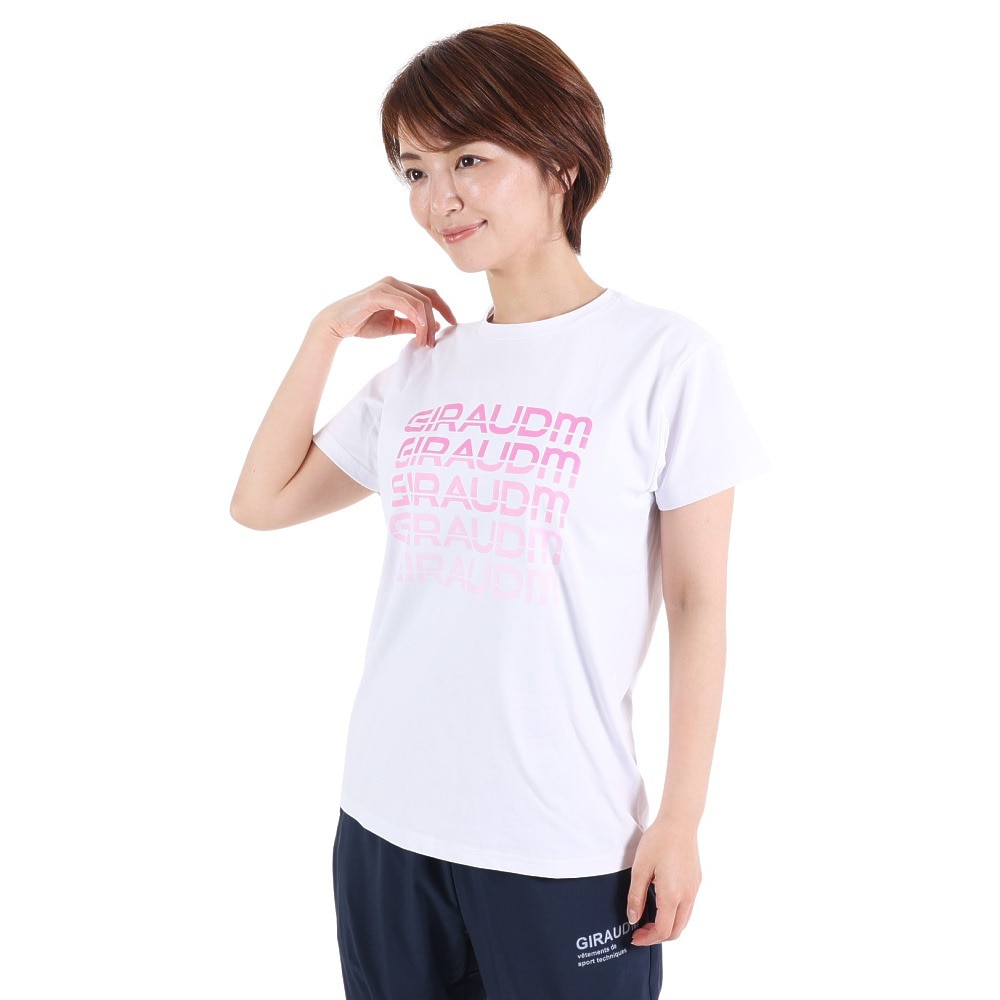 ジローム（GIRAUDM）（レディース）半袖Tシャツ レディース ドライプラス CT3S0043-TR864-GRCD WHT