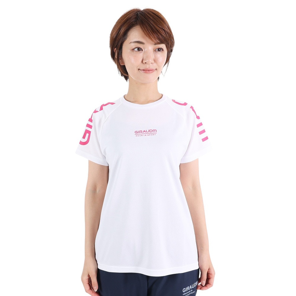 ジローム（GIRAUDM）（レディース）半袖Tシャツ レディース ドライプラス CT3S0047-TR864-GRCD WHT