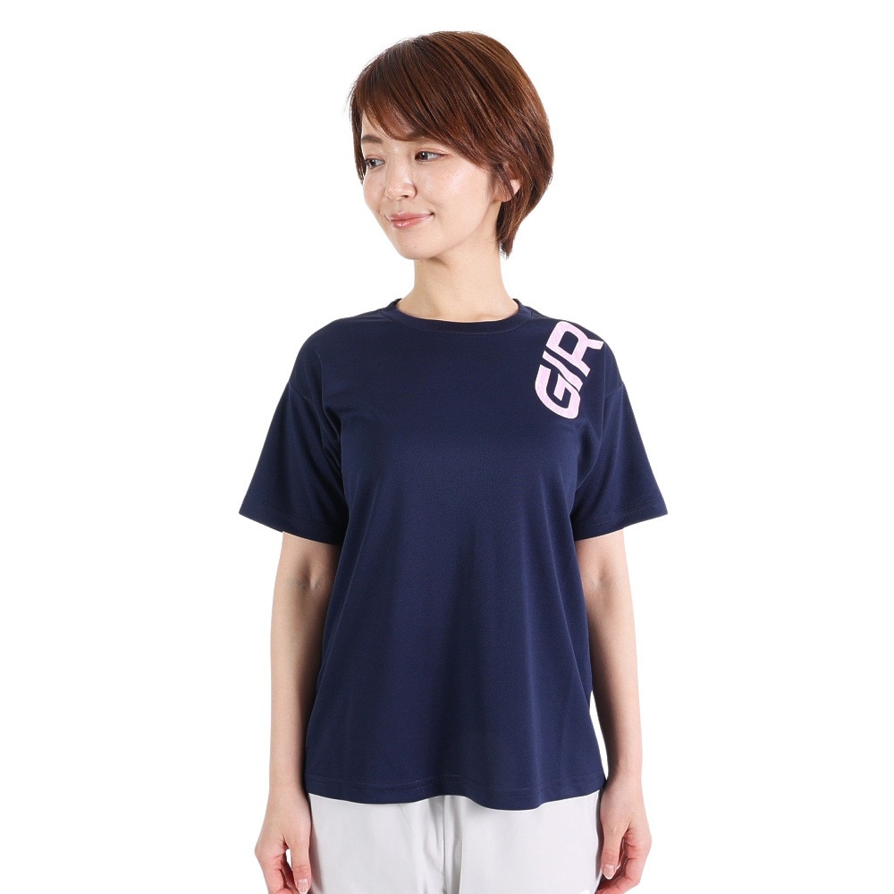 ジローム（GIRAUDM）（レディース）半袖Tシャツ レディース ドライプラス CT3S0048-TR864-GRCD NVY