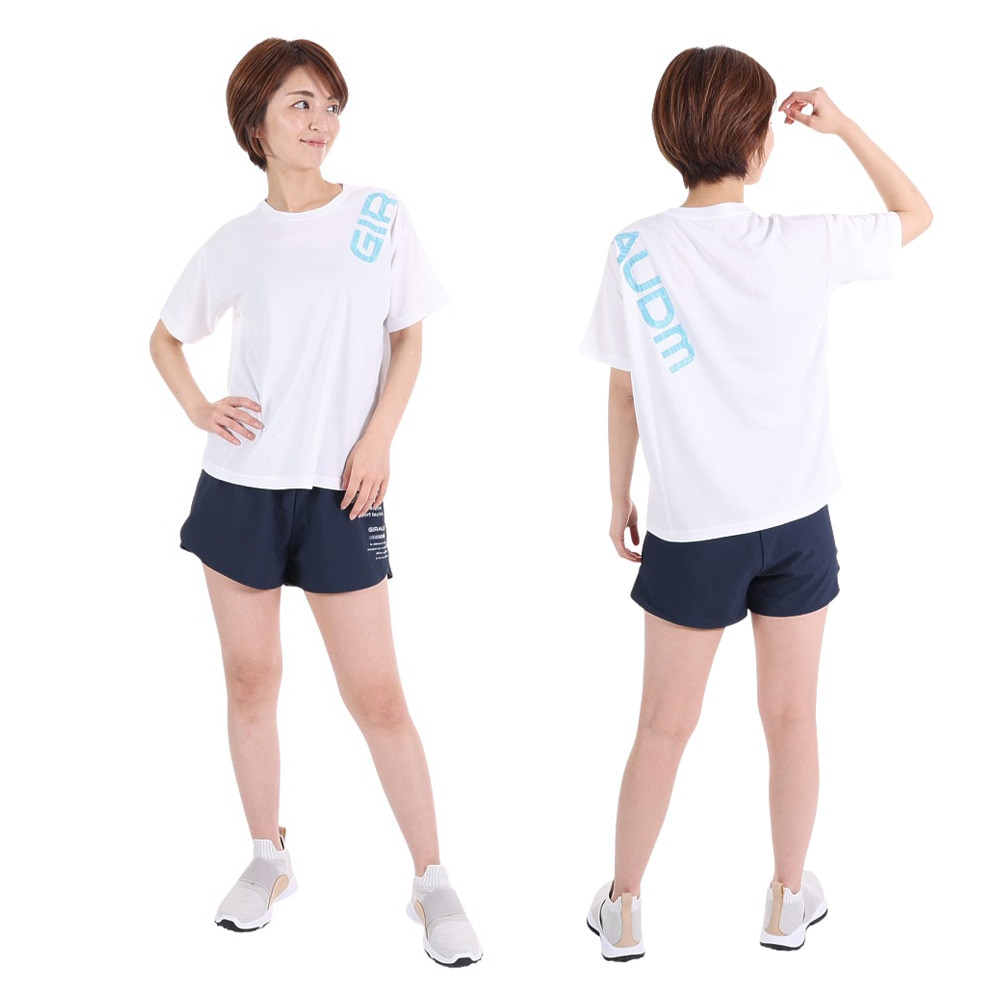 ジローム（GIRAUDM）（レディース）半袖Tシャツ レディース ドライプラス CT3S0048-TR864-GRCD WHT