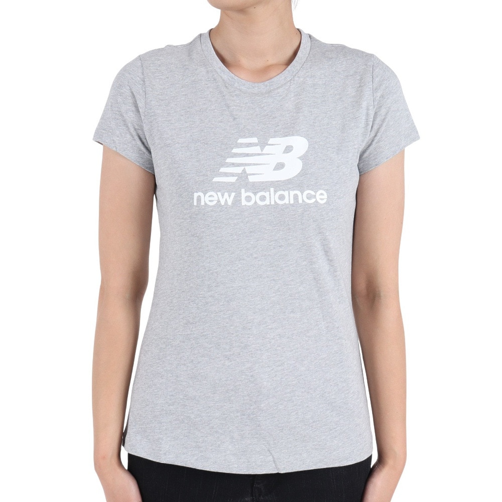 ニューバランス（new balance）（レディース）半袖Tシャツ レディース スタックドロゴ WT31546AG