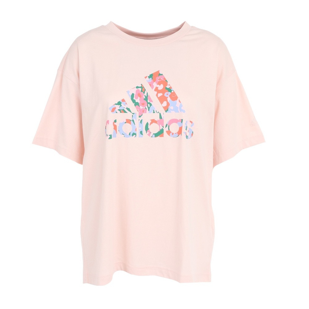 アディダス（adidas）（レディース）半袖Tシャツ レディース フラワーグラフィック ルーズフィット IDF63-IK9312  スポーツ用品はスーパースポーツゼビオ