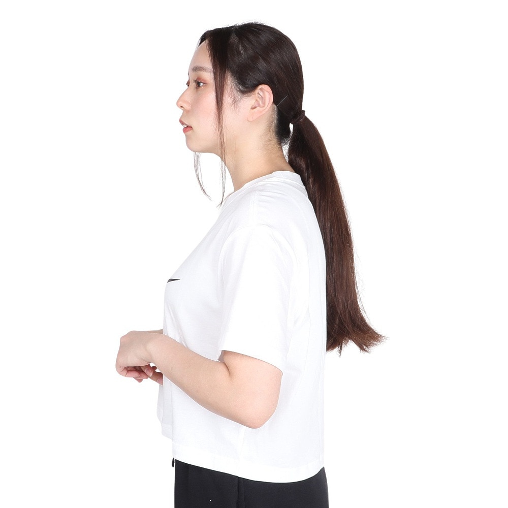 ナイキ（NIKE）（レディース）半袖Tシャツ レディース 白 クロップ フレンチテリー BV6176-100
