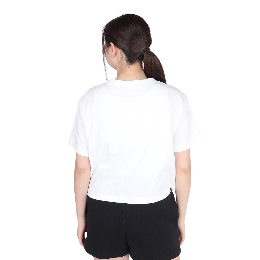 ナイキ（NIKE）（レディース）半袖Tシャツ レディース 白 クロップ フレンチテリー BV6176-100