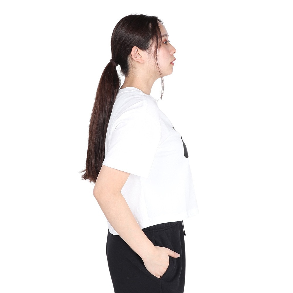 ナイキ（NIKE）（レディース）半袖Tシャツ レディース 白 クロップ フレンチテリー BV6176-100