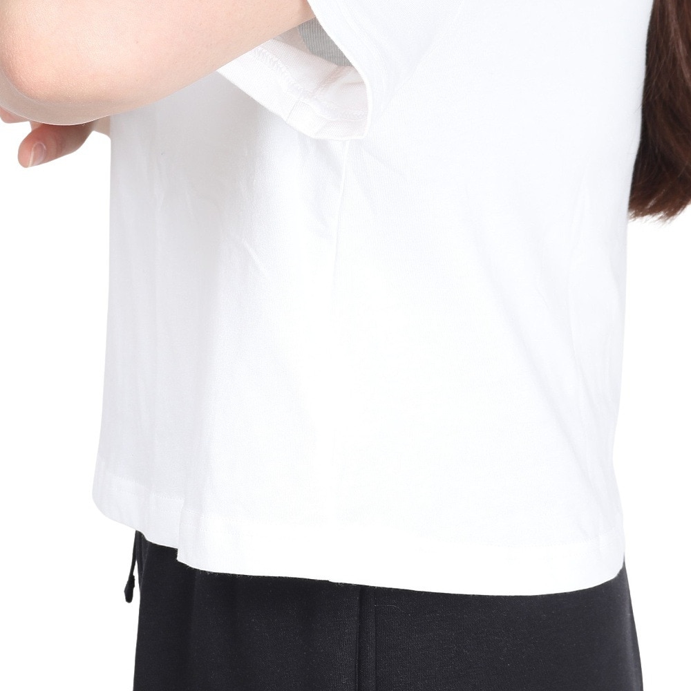 ナイキ（NIKE）（レディース）半袖Tシャツ レディース 白 クロップ フレンチテリー BV6176-100