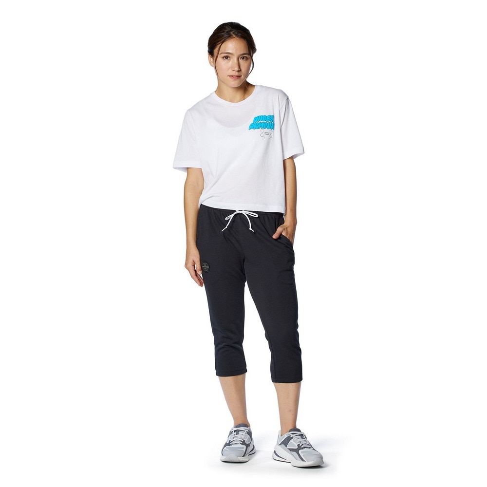 アンダーアーマー（UNDER ARMOUR）（レディース）コットン クロップ 半袖Tシャツ 1384714 100