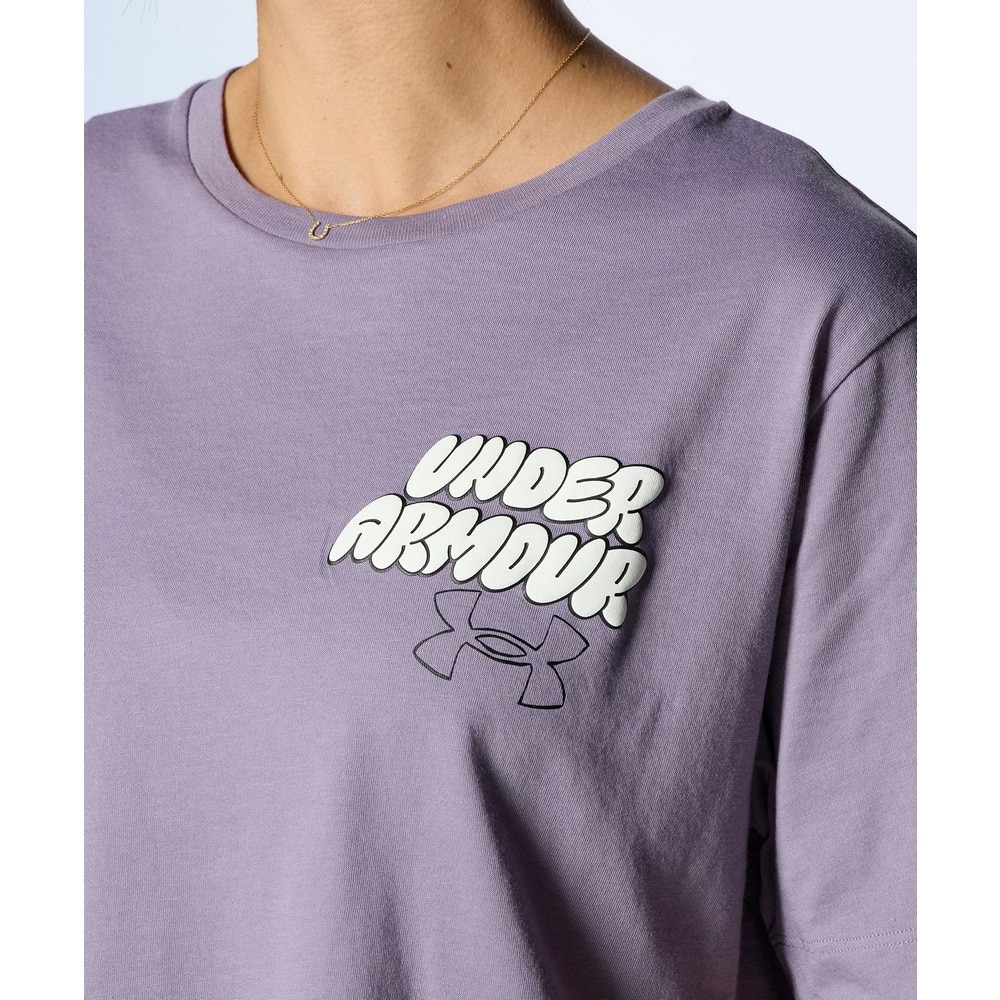 アンダーアーマー（UNDER ARMOUR）（レディース）コットン クロップ 半袖Tシャツ 1384714 550