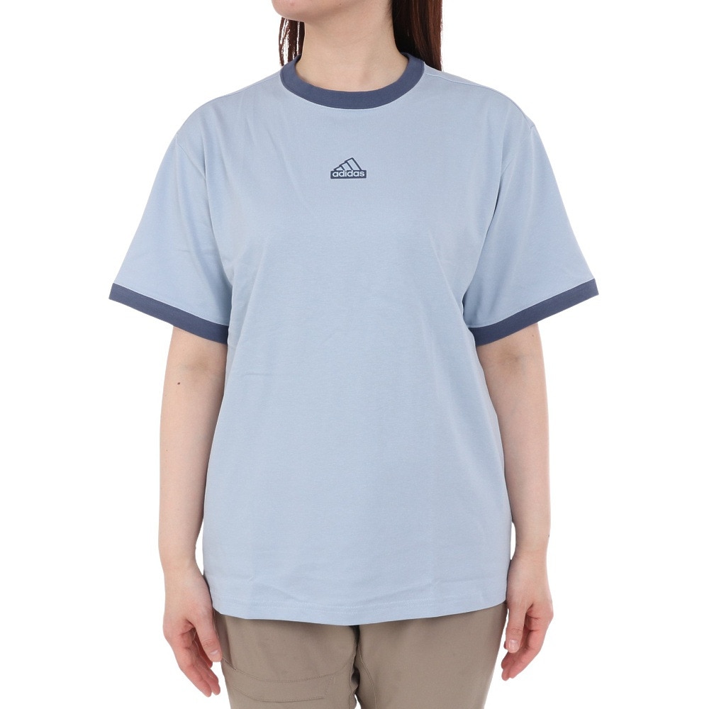 アディダス（adidas）（レディース）ワーディング ルーズフィット シングルジャージー 半袖Tシャツ JSY22-IM8746
