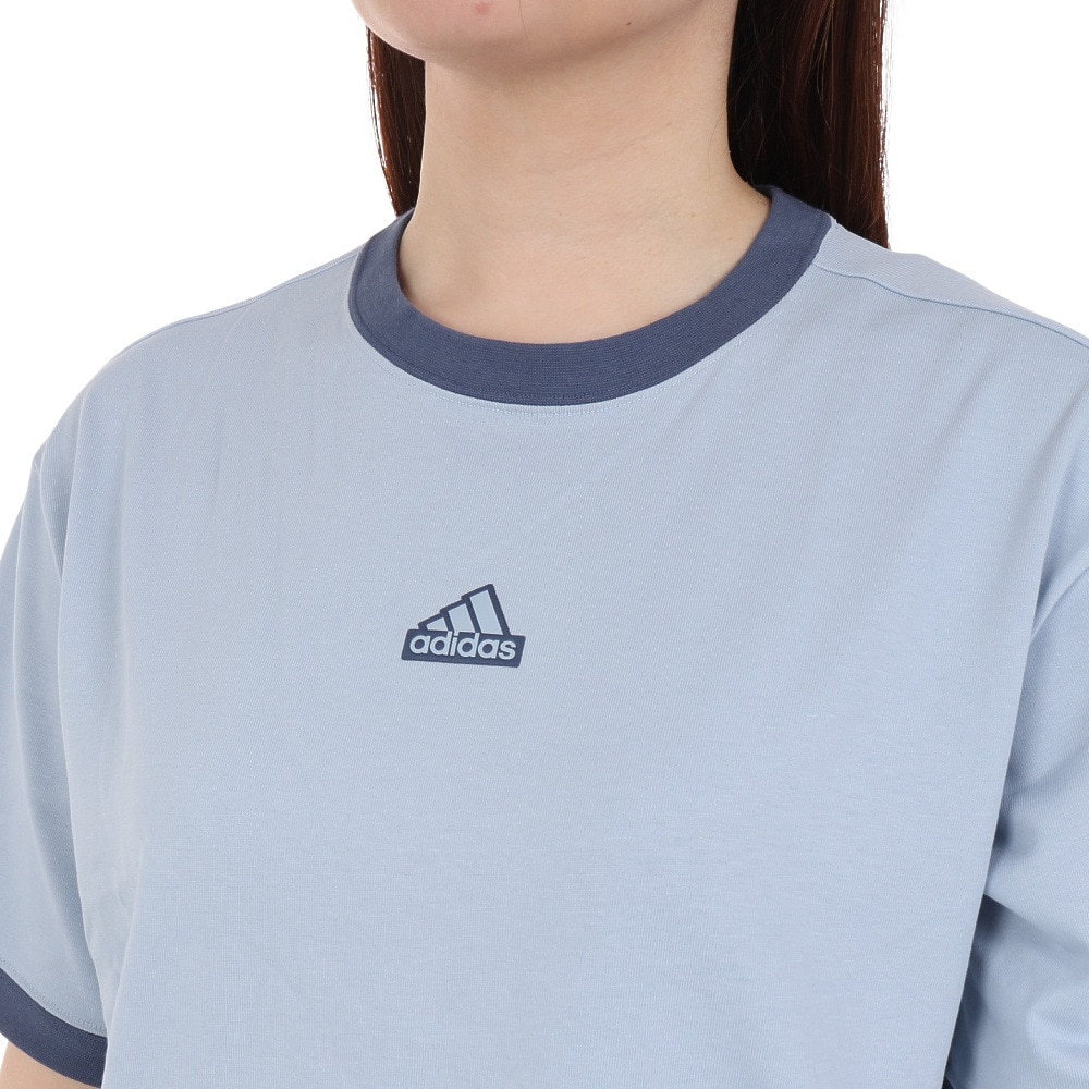 アディダス（adidas）（レディース）ワーディング ルーズフィット シングルジャージー 半袖Tシャツ JSY22-IM8746