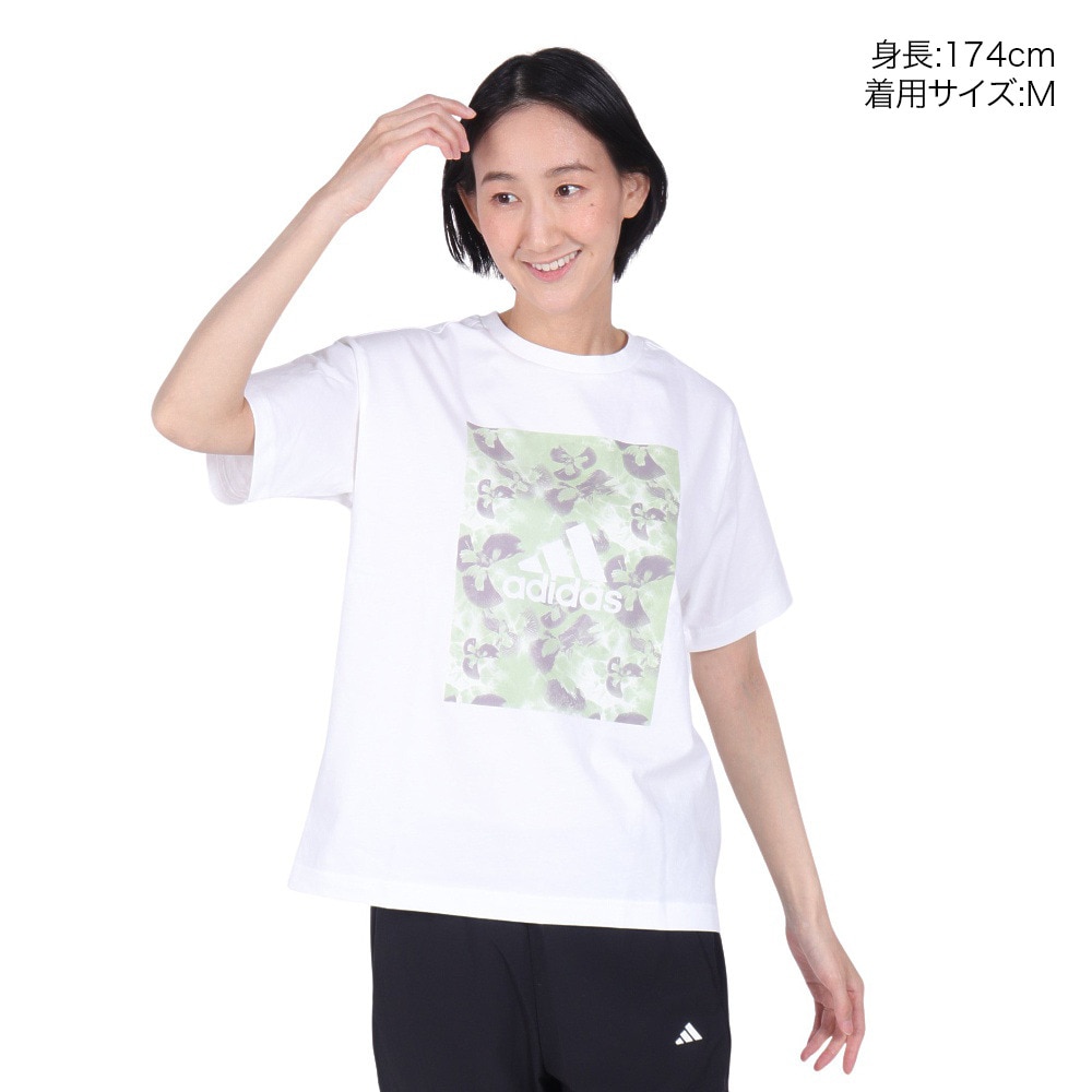 アディダス（adidas）（レディース）BOTANICAL 半袖Tシャツ KUE54-IM7823