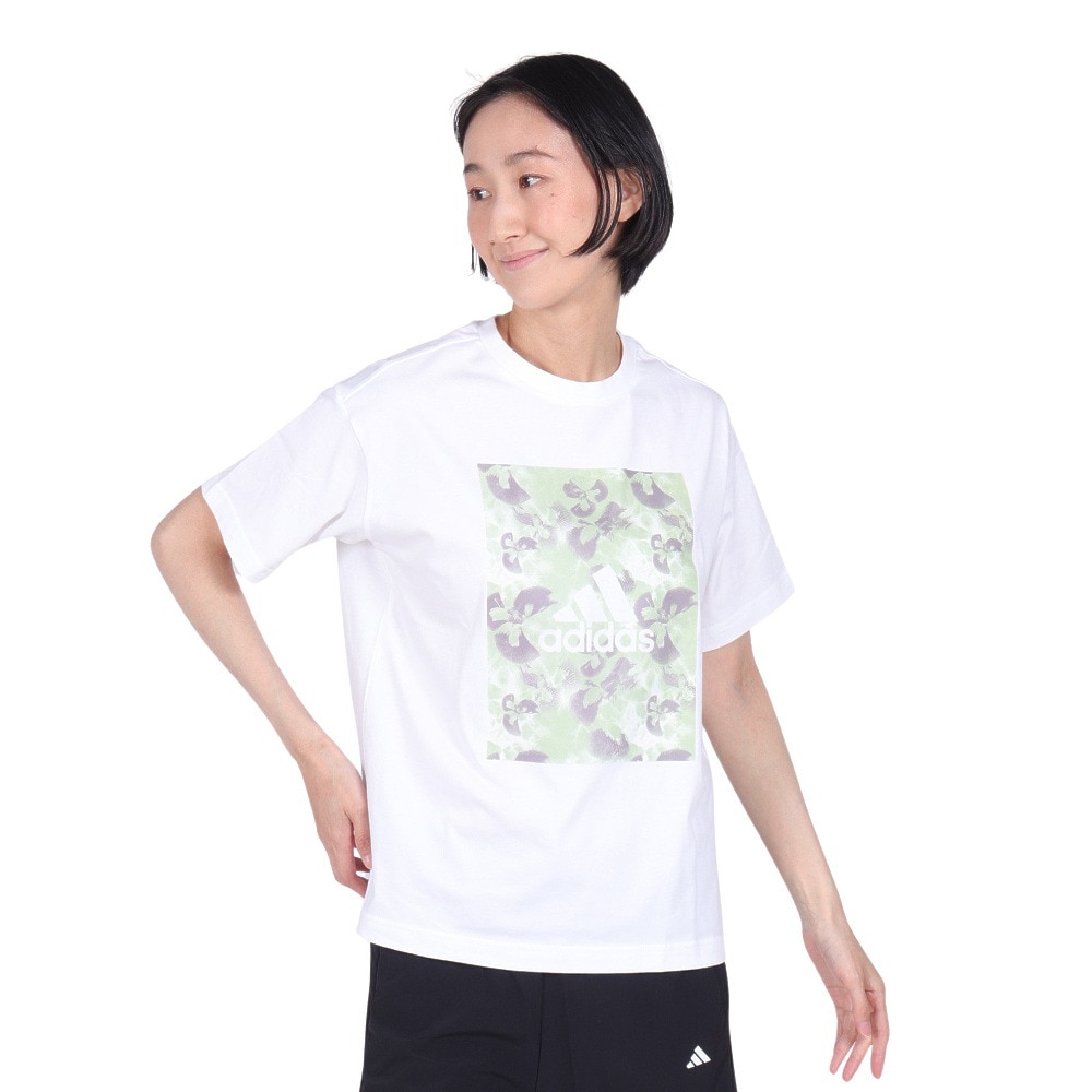 アディダス（adidas）（レディース）BOTANICAL 半袖Tシャツ KUE54-IM7823